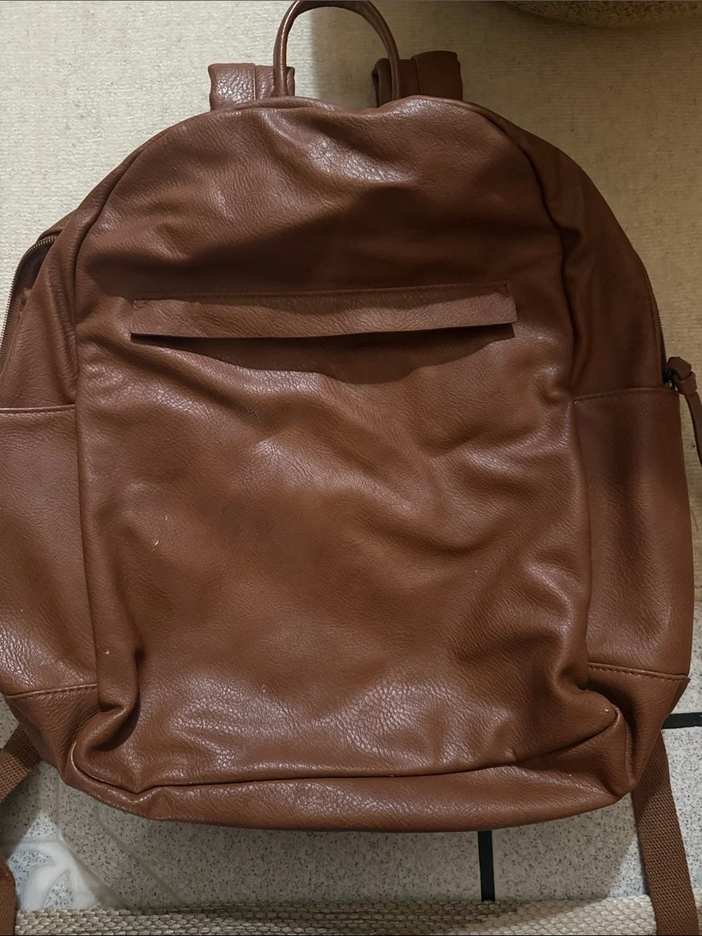 Universal Thread Chestnut Brown Faux Leather Backpack
